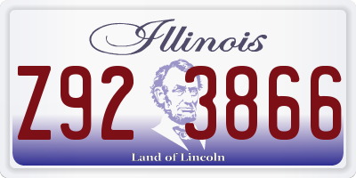 IL license plate Z923866