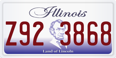 IL license plate Z923868