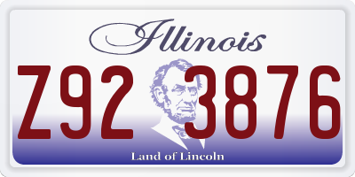 IL license plate Z923876