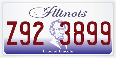 IL license plate Z923899