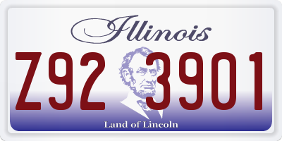 IL license plate Z923901