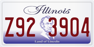 IL license plate Z923904