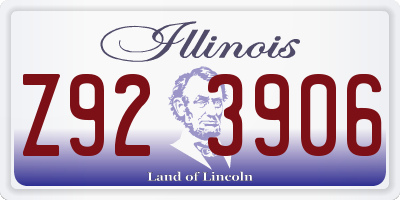 IL license plate Z923906