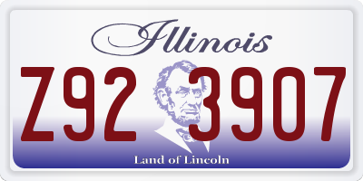 IL license plate Z923907