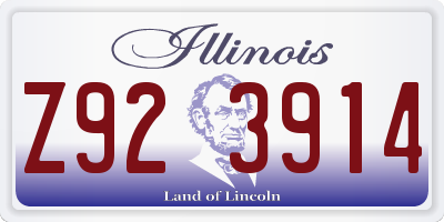 IL license plate Z923914