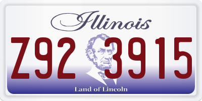 IL license plate Z923915