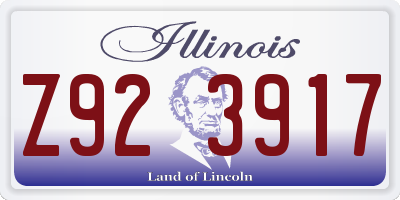 IL license plate Z923917