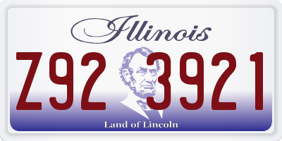 IL license plate Z923921