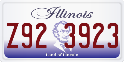 IL license plate Z923923