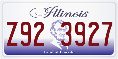 IL license plate Z923927