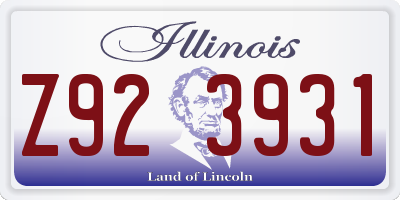IL license plate Z923931