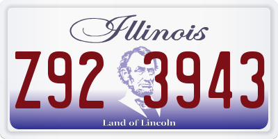 IL license plate Z923943