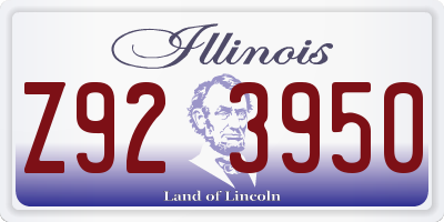 IL license plate Z923950