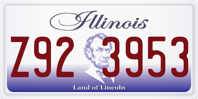 IL license plate Z923953