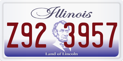 IL license plate Z923957