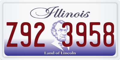 IL license plate Z923958