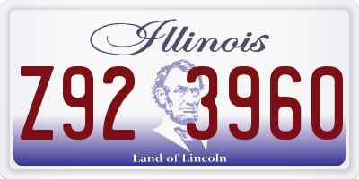 IL license plate Z923960