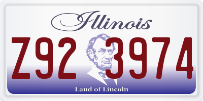 IL license plate Z923974