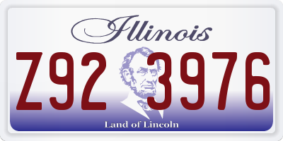 IL license plate Z923976