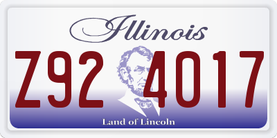 IL license plate Z924017