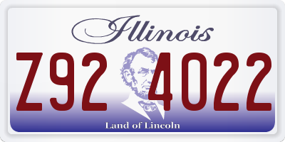IL license plate Z924022