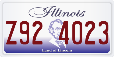 IL license plate Z924023