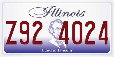 IL license plate Z924024