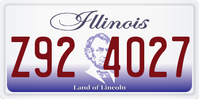 IL license plate Z924027