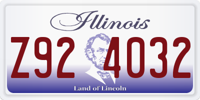 IL license plate Z924032