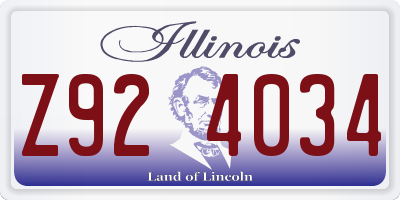 IL license plate Z924034