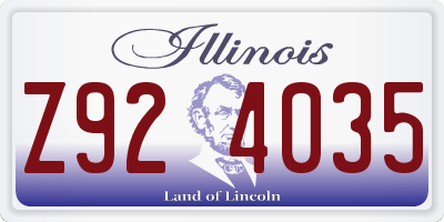 IL license plate Z924035
