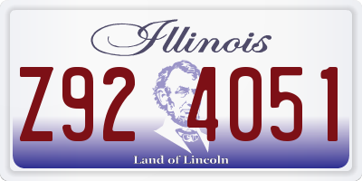 IL license plate Z924051
