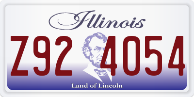 IL license plate Z924054
