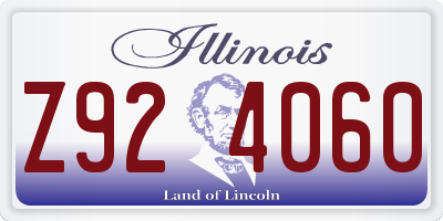 IL license plate Z924060