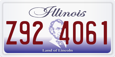 IL license plate Z924061