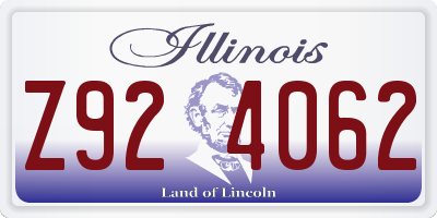 IL license plate Z924062