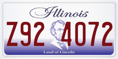 IL license plate Z924072