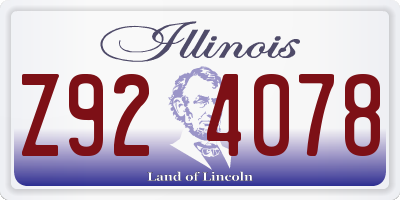 IL license plate Z924078