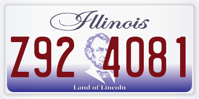 IL license plate Z924081