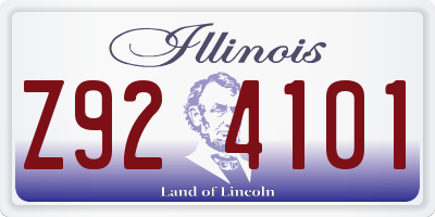 IL license plate Z924101