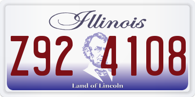 IL license plate Z924108