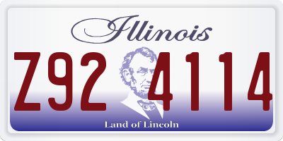 IL license plate Z924114