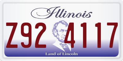 IL license plate Z924117