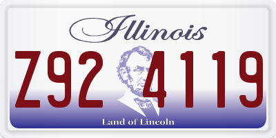 IL license plate Z924119