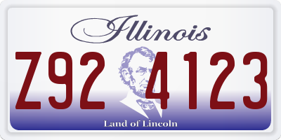 IL license plate Z924123