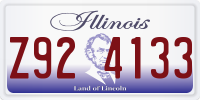 IL license plate Z924133