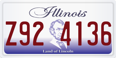 IL license plate Z924136