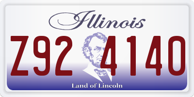 IL license plate Z924140