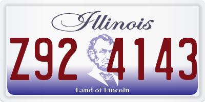 IL license plate Z924143