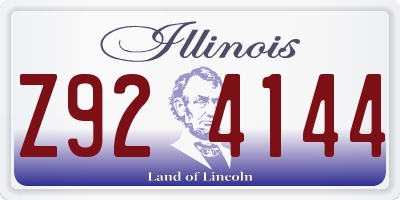 IL license plate Z924144